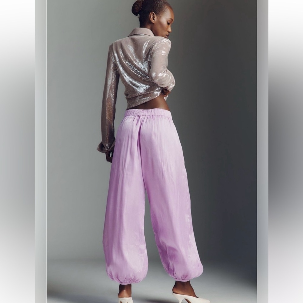 Maeve shiny ballon pants